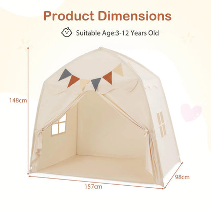 Kids Play Tent Bed Tent Extra Large with Lights for 3-12 Years Old