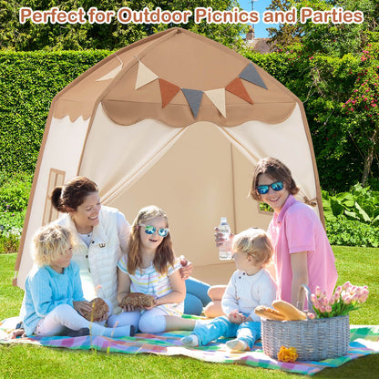 Kids Play Tent Bed Tent Extra Large with Lights for 3-12 Years Old