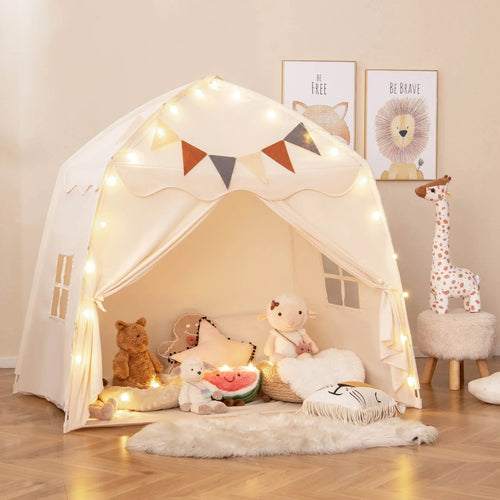 Kids Play Tent Bed Tent Extra Large with Lights for 3-12 Years Old