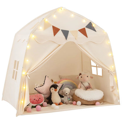Kids Play Tent Bed Tent Extra Large with Lights for 3-12 Years Old