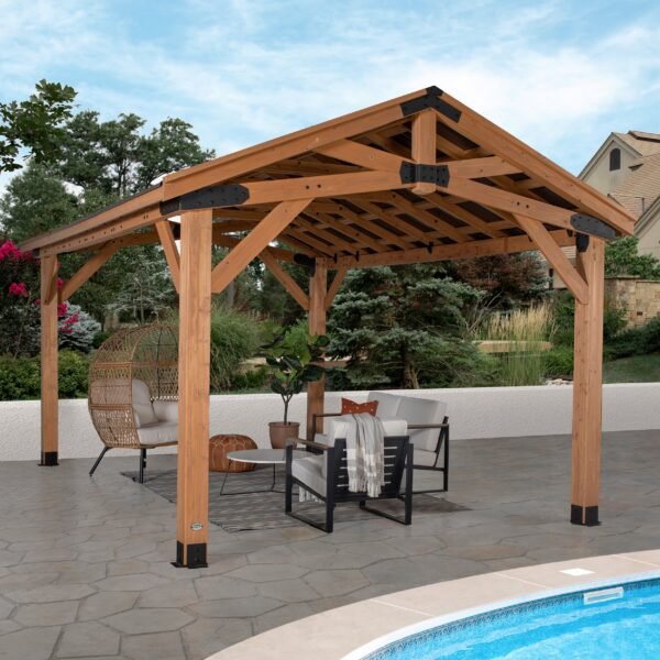 Backyard Discovery 4.9m x 3.6m Norwood Cedar Gazebo