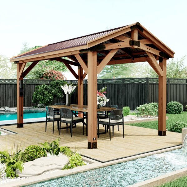 Backyard Discovery 4.3m x 3m Norwood Cedar Gazebo