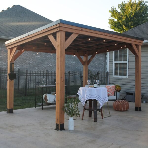 Backyard Discovery 3.7m x 2.9m Arcadia Pitched Roof Gazebo