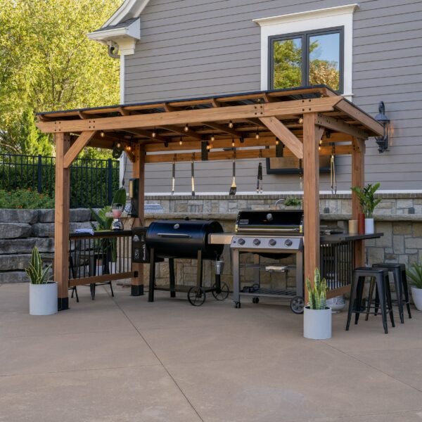 Backyard Discovery Saxony XL Cedar BBQ Gazebo